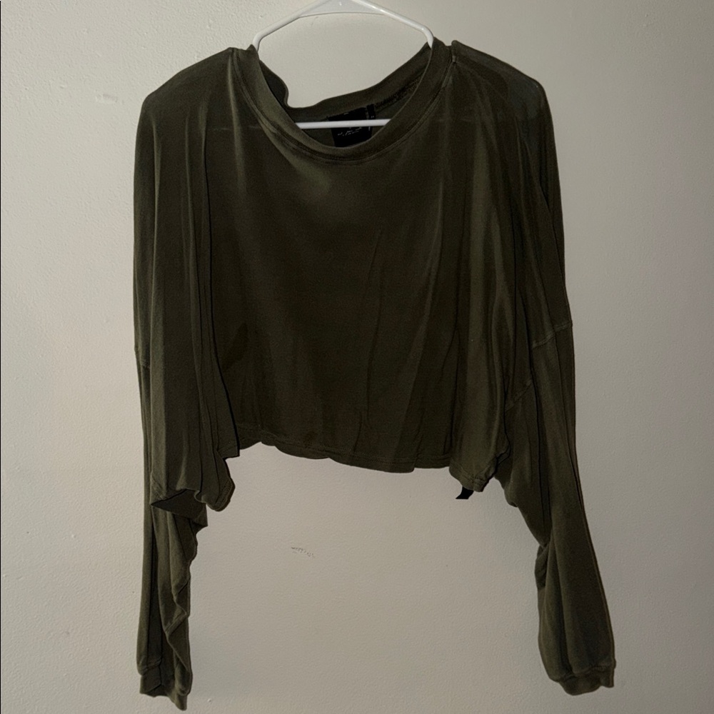 Urban Outfitters Dark Olive Long Sleeve Top